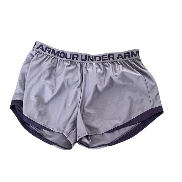 Under Armour Womens Purple/Gray athletic shorts, size XXL - Picture 1 of 4